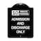 Signmission 10 Minute Parking Admission and Discharge Heavy-Gauge Aluminum Sign, 24" x 18", BW-1824-24644 A-DES-BW-1824-24644 - alternate 1